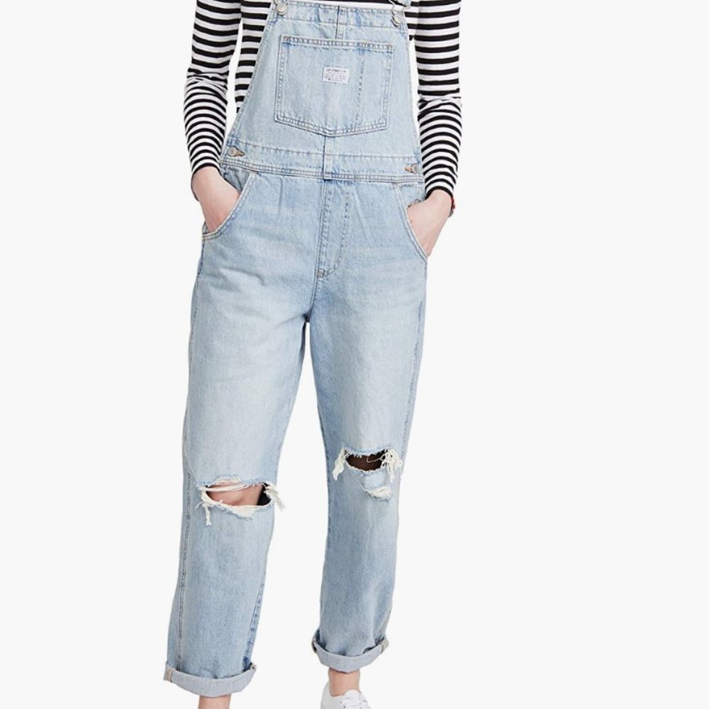 Levi's womens Premium Vintage Overalls (bright light)